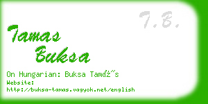 tamas buksa business card